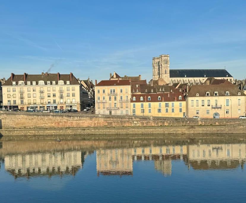 Appartement Avec Magnifique Vue Sur La Saone Et Son Balcon Chalon-sur-Saône Dış mekan fotoğraf